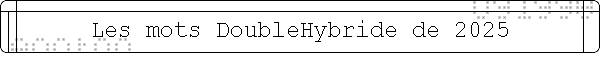 Les mots DoubleHybride de 2025